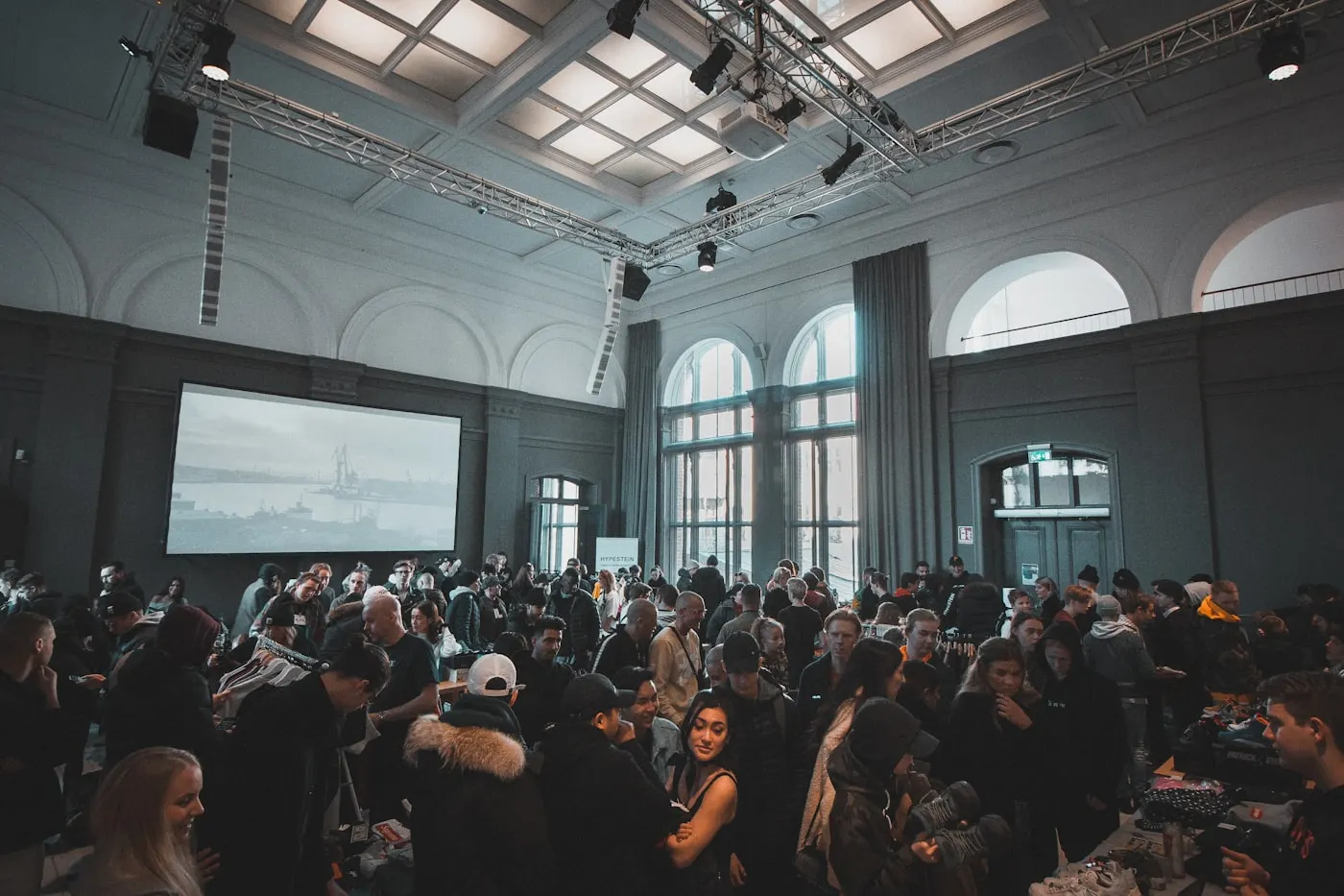 An organiser reviewing live sales at a venue