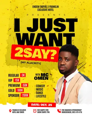 I Just Want 2 Say? (My Alacrity)