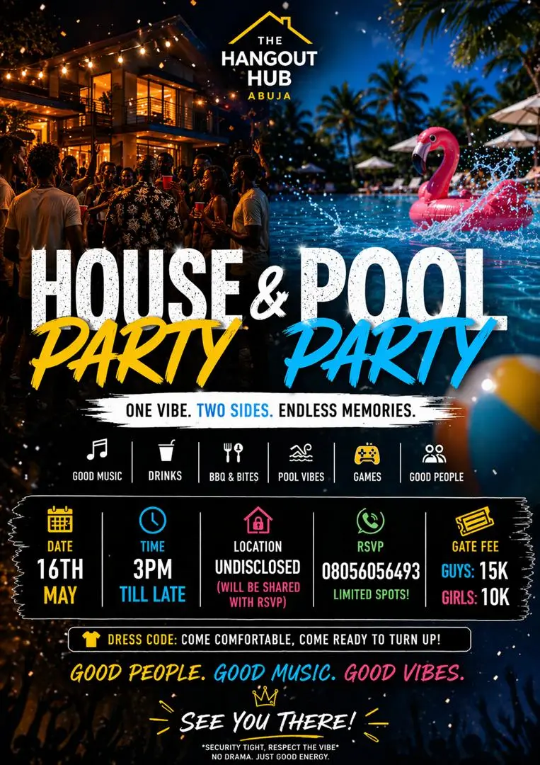 House & Pool Party by The Hangout Hub Abuja