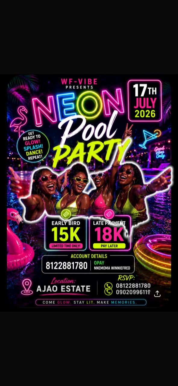 Neon Pool Party